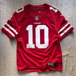 Nike Red and White Football Jersey 49ers Garoppolo Home